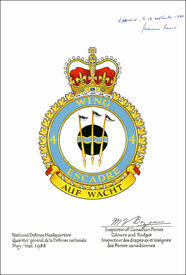 Letters patent approving the Badge of 4 Wing Cold Lake