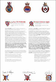 Lettres patentes concédant des emblèmes héraldiques à Jan Libront Lettres patentes concédant des emblèmes héraldiques à Jan Libront