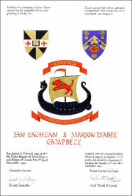 Letters patent granting a Badge to Ian Lachlan Campbell Letters patent granting a Badge to Ian Lachlan Campbell