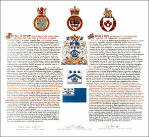 Lettres patentes enregistrant les emblèmes héraldiques de The Corporation of the District of West Vancouver