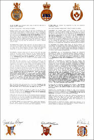 Letters patent granting Flags to the Corporation of the City of Brockville