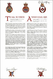 Lettres patentes concédant des emblèmes héraldiques au District of Tumbler Ridge
