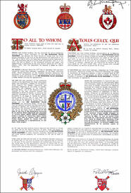 Letters patent granting a Badge to the New Westminster Police Department