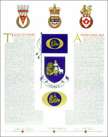 Letters patent granting heraldic emblems to The Reorganized Church of Jesus Christ of Latter Day Saints (Canada)