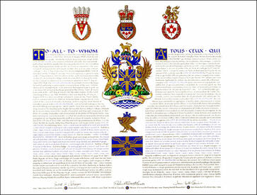 Letters patent granting heraldic emblems to the City of Castlegar Letters patent granting heraldic emblems to the City of Castlegar