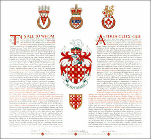 Lettres patentes concédant des emblèmes héraldiques à Nigel Harry Richardson