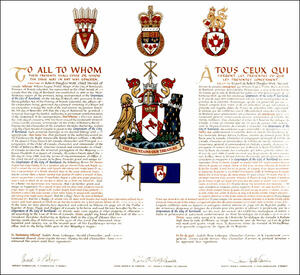 Lettres patentes concédant des emblèmes héraldiques à la Corporation of the City of Rossland Lettres patentes concédant des emblèmes héraldiques à la Corporation of the City of Rossland
