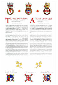 Lettres patentes concédant des emblèmes héraldiques à L'évêque anglican ordinaire des Forces canadiennes