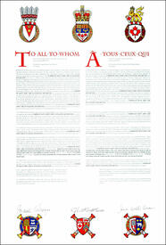 Lettres patentes concédant des emblèmes héraldiques à la Parish of Saint John the Evangelist Lettres patentes concédant des emblèmes héraldiques à la Parish of Saint John the Evangelist