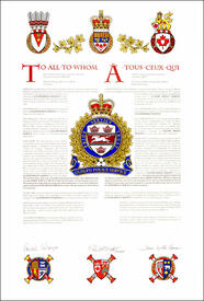 Lettres patentes concédant des emblèmes héraldiques au Guelph Police Service Lettres patentes concédant des emblèmes héraldiques au Guelph Police Service