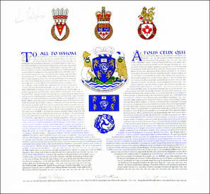 Lettres patentes concédant des emblèmes héraldiques au Kwantlen University College