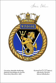 Approbation de l'insigne du N.C.S.M. Windsor