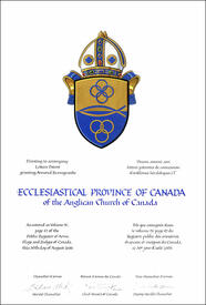 Lettres patentes concédant des emblèmes héraldiques à l'Ecclesiastical Province of Canada Lettres patentes concédant des emblèmes héraldiques à l'Ecclesiastical Province of Canada