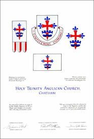 Letters patent granting heraldic emblems to Holy Trinity Anglican Church, Chatham