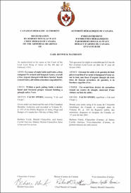 Lettres patentes enregistrant les emblèmes héraldiques de Earl Renwick Matheson Lettres patentes enregistrant les emblèmes héraldiques de Earl Renwick Matheson