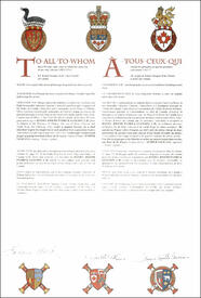 Lettres patentes concédant des emblèmes héraldiques à Daniel Joseph Patrick Gleeson