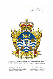 Approbation de l'insigne de l'École de génie naval des Forces canadiennes