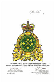 Approbation de l'insigne du Groupe des opérations d'information des Forces canadiennes Approbation de l'insigne du Groupe des opérations d'information des Forces canadiennes