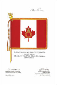 Approbation du drapeau royal du Collège militaire royal du Canada