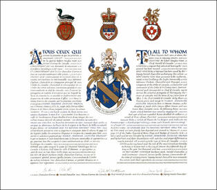 Lettres patentes concédant des emblèmes héraldiques à Marie Jeannine Jocelyne Drouin Lettres patentes concédant des emblèmes héraldiques à Marie Jeannine Jocelyne Drouin
