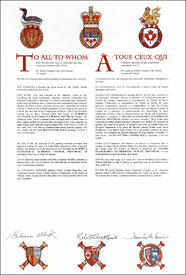 Letters patent granting heraldic emblems to St. John's Evangelical Lutheran Church, Montreal Letters patent granting heraldic emblems to St. John's Evangelical Lutheran Church, Montreal