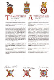 Lettres patentes concédant des emblèmes héraldiques à la Ville du Grand Sudbury