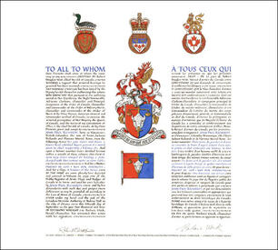 Lettres patentes concédant des emblèmes héraldiques à John Paul Richards