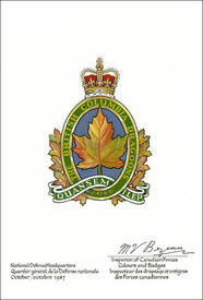 Approbation de l'insigne de The British Columbia Dragoons Approbation de l'insigne de The British Columbia Dragoons