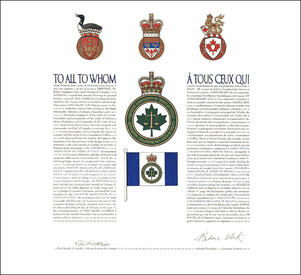 Letters patent granting heraldic emblems to the Canadian Association of Chiefs of Police