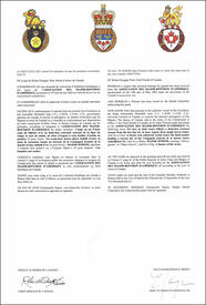 Lettres patentes concédant des emblèmes héraldiques à l'Association des Major-Bontron d'Amérique