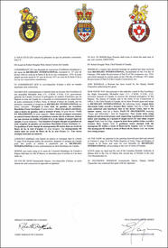 Lettres patentes concédant des emblèmes héraldiques au Richelieu International Lettres patentes concédant des emblèmes héraldiques au Richelieu International