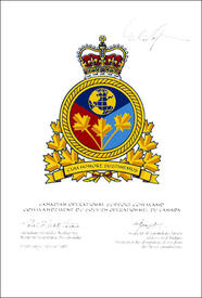 Letters patent approving a Badge for the Canadian Operational Support Command