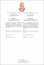 Letters patent confirming the blazon of a French Merchant Flag