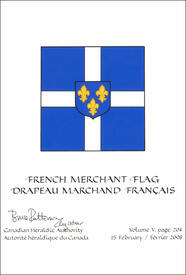 Letters patent confirming the blazon of a French Merchant Flag