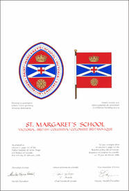 Letters patent granting heraldic emblems to St. Margaret’s School