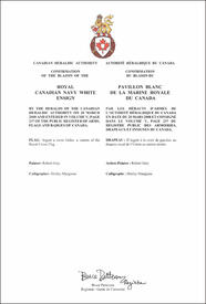 Lettres patentes confirmant le blasonnement du Pavillon blanc de la Marine royale du Canada