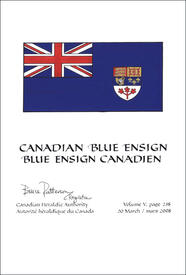 Lettres patentes confirmant le blasonnement du Blue Ensign canadien