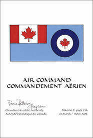 Letters patent confirming the blazon of the Flag of the Air Command