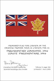 Letters patent confirming the blazon of the Proposed Flag: Parliamentary Committee, 1946