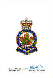 Letters patent confirming the blazon of the Badge of The Royal Montreal Regiment Letters patent confirming the blazon of the Badge of The Royal Montreal Regiment