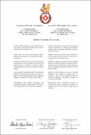 Lettres patentes confirmant le droit de Jozef Stanislaw Lucki de porter les armoiries désignées par le nom de Sas Lettres patentes confirmant le droit de Jozef Stanislaw Lucki de porter les armoiries désignées par le nom de Sas