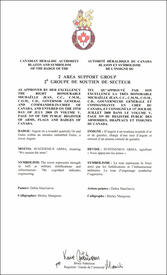 Lettres patentes approuvant l'insigne du 2e Groupe de soutien de secteur Lettres patentes approuvant l'insigne du 2e Groupe de soutien de secteur