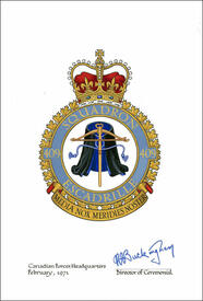Letters patent confirming the blazon of the Badge of the 409 Tactical Fighter Squadron