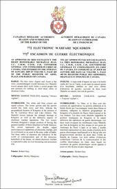 Letters patent approving the Badge of the 772 Electronic Warfare Squadron