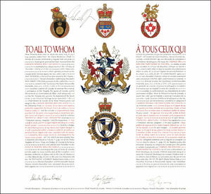 Letters patent granting heraldic emblems to the Canada Border Services Agency