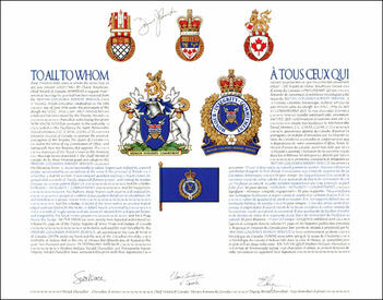 Lettres patentes concédant des emblèmes héraldiques au British Columbia Sheriff Service