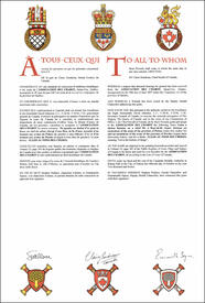 Lettres patentes concédant des emblèmes héraldiques à l'Association des Chabot