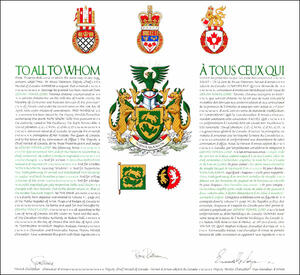 Letters patent granting heraldic emblems to Gemini Power Corp.