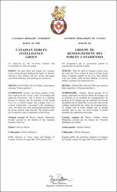 Lettres patentes approuvant l'insigne du Groupe du renseignement des Forces canadiennes