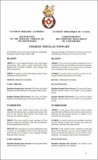 Armoiries de Charles Douglas Stewart Armoiries de Charles Douglas Stewart